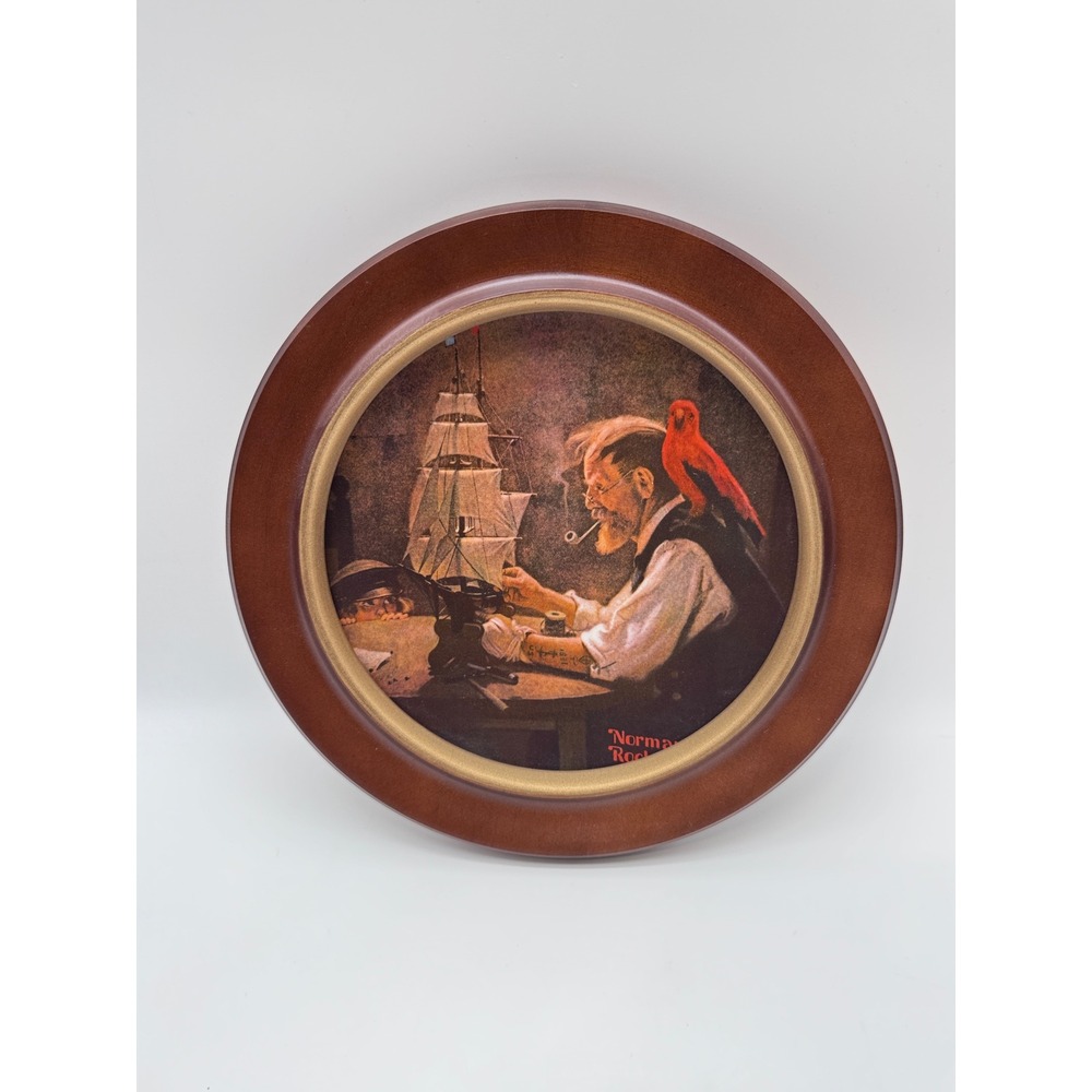 Norman Rockwell 1980 The Ship Builder Edwin Knowles Collector Plate Brown